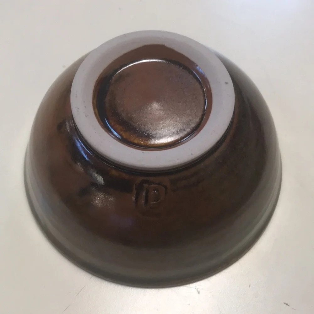 Stamped Studio Pottery Ring Holder/Apple‎ Baker